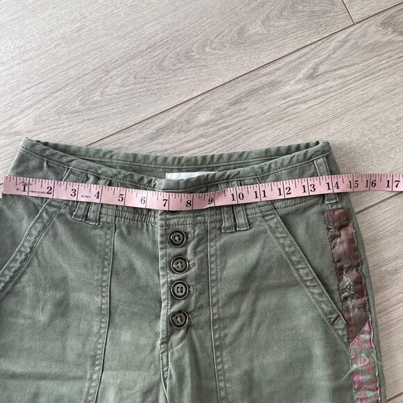 Anthropologie Pilcro Wanderer Utility Pants Women's Size 26 Green Camping Hiking - Picture 9 of 14